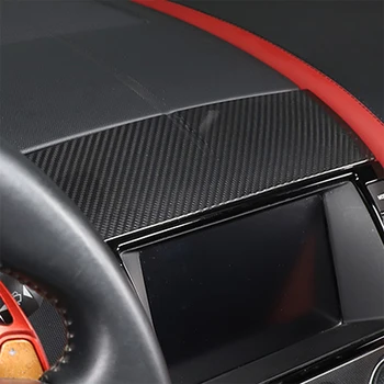 Для Jaguar F-TYPE 2013-2022 Автомобильный Навигационный экран из настоящего углеродного волокна, Верхняя панель, накладка, наклейка, автомобильные Аксессуары для интерьера
