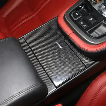 Для Jaguar F-Type 2013-2022, Автомобильный держатель для стакана воды с центральным управлением из настоящего углеродного волокна, накладка на панель, наклейка для отделки, автомобильные аксессуары