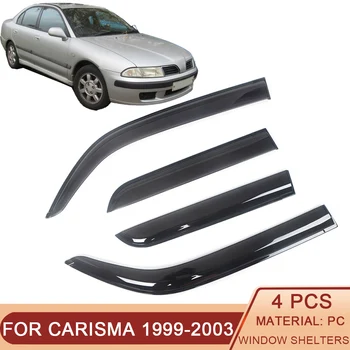 Для Mitsubishi Carisma 1999-2003 4 Двери Авто Черный Тонированный Козырек Бокового Окна Автомобиля Защита Вентиляционные Тенты Укрытия От Дождя Дверь Вентиляционный Козырек