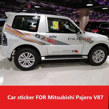 Для Mitsubishi Pajero V87, автомобильные наклейки, модификация автомобиля, спортивные наклейки на заказ, аксессуары для Pajero V87