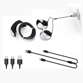 Для PS VR2 Зарядный кабель с ручкой 1 из 2 для PS5 Зарядные кабели с интерфейсом ручки Type-C