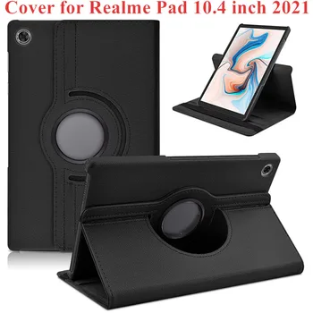 Для Realme Pad Case 2021 Чехол, Вращающаяся на 360 Градусов Подставка для планшета Чехол для Realme Pad 10,4 дюйма 2021 Подставка из Искусственной Кожи Чехол