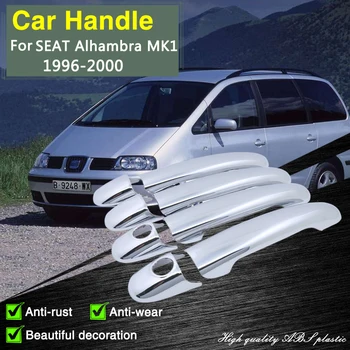 для SEAT Alhambra MK1 7M 1996 1997 1998 1999 2000 Хромированная Дверная Ручка, Накладка, Набор Автомобильных Аксессуаров Для Укладки, Декоративные Наклейки