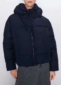 Европейская и американская осенне-зимняя новая модная куртка с капюшоном, короткое пальто, женское