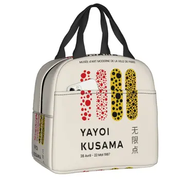 Женская сумка для ланча в стиле абстрактного искусства Yayoi Kusama, термоизолированная сумка для ланча, Пляжная сумка для Кемпинга, коробка для пикников, коробка для Бенто