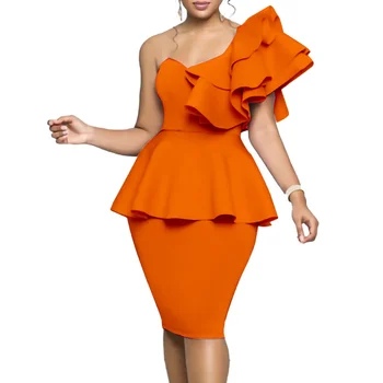 Женские платья из полиэстера в африканском стиле, летние африканские женские платья с коротким рукавом, Белое Оранжевое Фиолетовое платье длиной до колен, африканская одежда