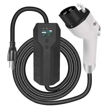 зарядный полюс ev 110 В-240 В, 16/32 амПер, 16 Футов Зарядного кабеля, Портативное зарядное устройство для электромобилей EVSE 1-2 уровня EV
