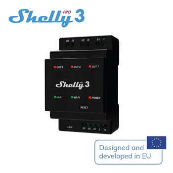 Защита от перенапряжения нагрузки Shelly Pro 3 Overpower 3-Фазное Управление Защита от перенапряжения Общая нагрузка устройства Не более 48A