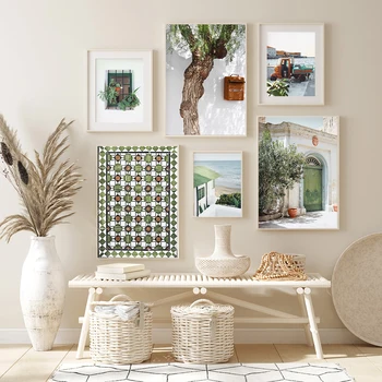Зеленое растение, холст, картина на стену, скандинавский плакат для домашнего дизайна, Весеннее украшение, картина для гостиной, Безрамная