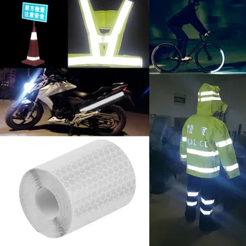 Знак безопасности 5 см x 3 м, Светоотражающая лента, Наклейки для рам велосипедов, мотоциклов, Самоклеящаяся пленка, Предупреждающая лента, светоотражающая пленка