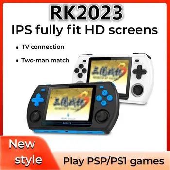 Игровая консоль RK2023 С 3,5-дюймовым IPS-джойстиком высокой четкости, поддерживающим подключение к телевизору, и двумя слотами для карт памяти В стиле ретро-аркады