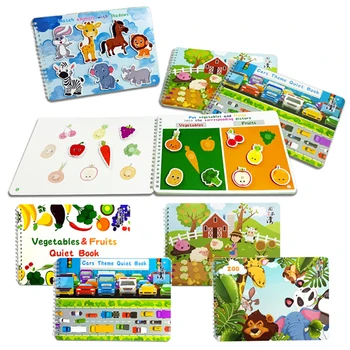 Игрушки Монтессори, Тихая Занятая книга для малышей, Связующее для дошкольной деятельности, Занятая доска, Аутизм, Ранние развивающие Обучающие игрушки для ребенка