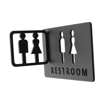 Идентификационный знак ванной комнаты, Вывеска на двери ванной комнаты, Идентификационный символ туалета 3D для магазина, придворного бара, Офиса, ресторана