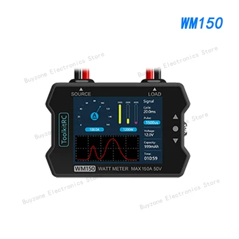 Измеритель мощности ToolkitRC WM150 50V 150A 32-разрядный ARM 12-разрядный АЦП сигнала дроссельной заслонки