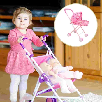 Имитационная маленькая коляска, детская игрушка-коляска, детская забавная игрушка-коляска для ролевых игр