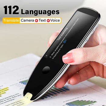 Интеллектуальный переводчик 112 языков, Голосовая текстовая камера, Сканирующая ручка для перевода в режиме реального времени Для деловых поездок за границу
