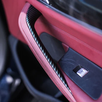 Интерьер автомобиля с карбоновой Текстурой, Дверная ручка, Защитная накладка Для BMW 5 серии G30 G38 2018 2019