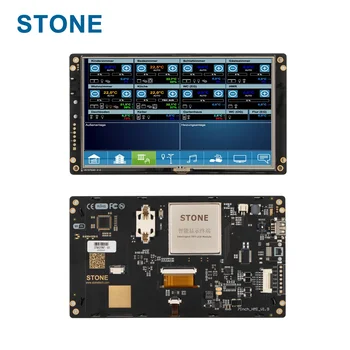 Каменный 7-дюймовый графический TFT LCD модуль Интеллектуальная плата управления Сенсорная панель Встроенное программное обеспечение с портом UART