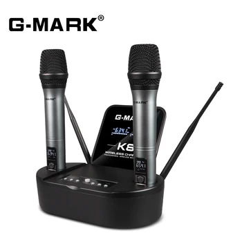 Караоке-микрофон G-MARK K8 UHF Беспроводной микрофон с литиевой батареей для сценической вечеринки, шоу, Церковной свадьбы, обучения