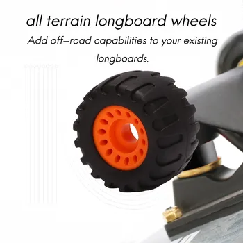 Колеса для вездеходного внедорожного скейтборда Longboard (комплект из 4-х содержит втулку подшипника)