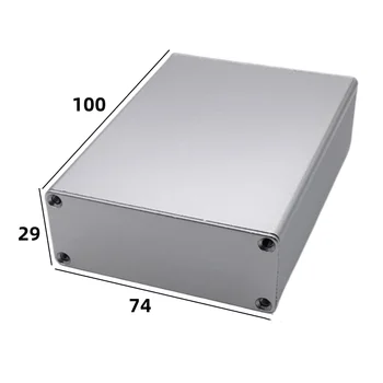 Коробка из алюминиевого сплава корпус из алюминиевого профиля интегрированные батарейные отсеки PCB100x74x29mm