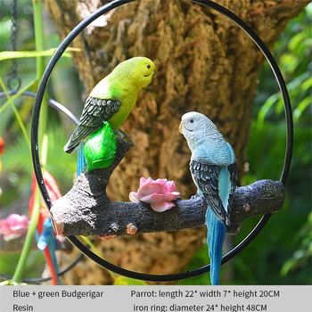 Креативная имитация подвески с попугаем, многоцветная реалистичная модель животного птицы, украшения для дома, сада, свадьбы декор комнаты