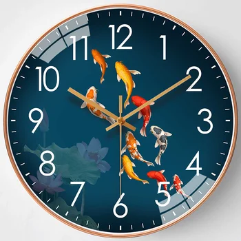 Круглые настенные часы Современные минималистичные Креативные Часы Бесшумные Кварцевые Часы Спальня Гостиная Декоративная Подвеска декор Настенные часы