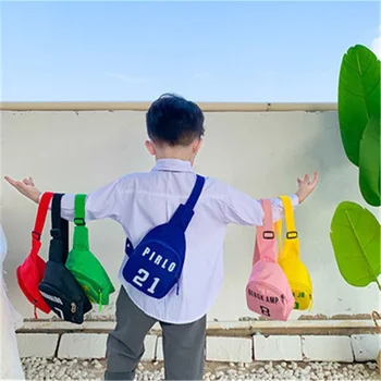 Лидер продаж, детская модная нагрудная сумка с принтом номера для девочек и мальчиков, сумки-мессенджеры для спортивного досуга, универсальная сумка через плечо