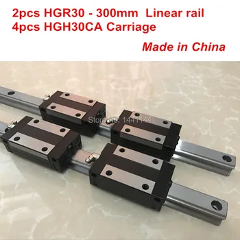 Линейная направляющая HGR30: 2шт HGR30 - 300 мм + 4шт HGH30CA линейные детали для каретки с ЧПУ
