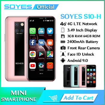 Мини-мобильный телефон SOYES 4G LTE 3 ГБ ОЗУ 64 ГБ ПЗУ MTK6379 3,5 