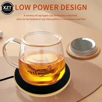 Мини-портативная USB-грелка для чашек, Подставка для кофейной кружки с 3 передачами, Умная термостатическая плита, Нагреватель для молока, чая, воды