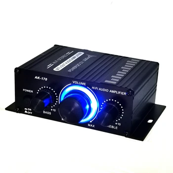 Мини-стереоусилитель Dc12v, двухканальный аудиоплеер Hi-Fi, поддерживает DVD-вход мобильного телефона для домашнего использования в мотоцикле, автомобиле