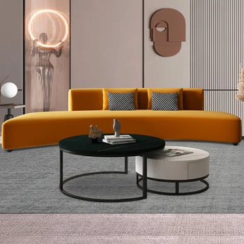 Минималистичный диван Xxl, Желтый Бархатный Стрейч, Современный Дизайнерский диван, Изогнутый, Необычный, Эргономичный, Для Чтения, Канапе, Мебель для дома