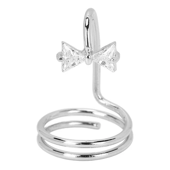 Модное кольцо для ногтей из меди с гальваническим покрытием, маникюрное кольцо, аксессуары для дизайна ногтей, белое золото