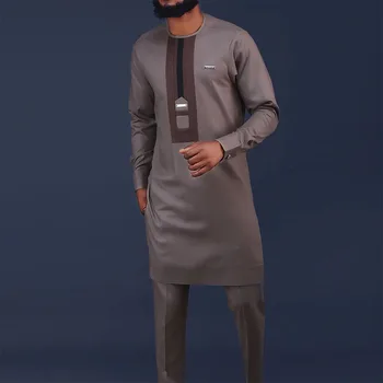 Мужская Африканская одежда в стиле Дашики, Мужские Клетчатые рубашки и брюки, Повседневные костюмы из 2 предметов, одежда для кафтанов, Мужская одежда (M-4XL)