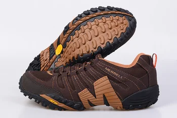 Мужская дышащая спортивная обувь Merrell из коричневой сетки для активного отдыха, мужские носимые высококачественные прочные горные противоскользящие кроссовки