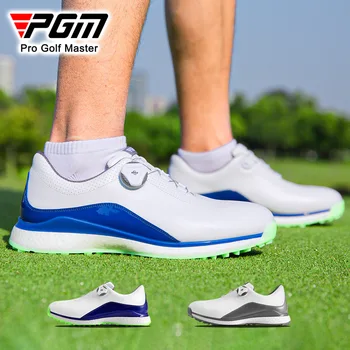 Мужская Спортивная обувь для гольфа PGM, Водонепроницаемые Кроссовки для гольфа, Мужские дышащие противоскользящие шипы, Мягкая подошва для попкорна, обувь 39-44