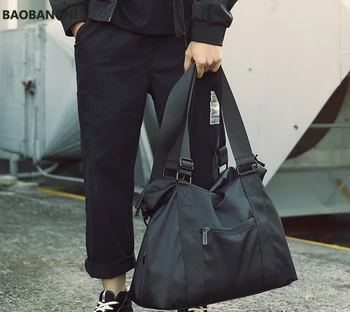Мужские нейлоновые сумки, дорожные сумки, Большая вместительная багажная сумка, мужская легкая сумка-мессенджер на короткие расстояния