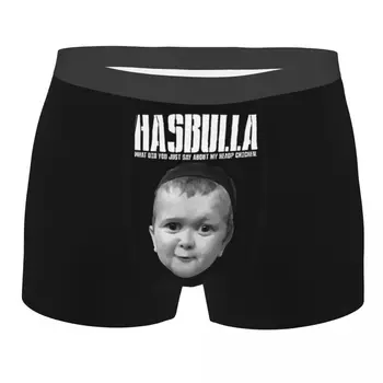 Мужские шорты-боксеры Hasbulla Fighting Meme, трусики, мягкое нижнее белье, Мужские забавные трусы размера плюс с принтом из полиэстера
