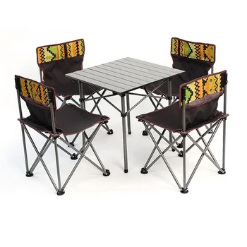 Набор Складных столов для Кемпинга, Переносной Складной Стол и стул для отдыха, барбекю, Стол и Стулья для пикника, Уличная мебель