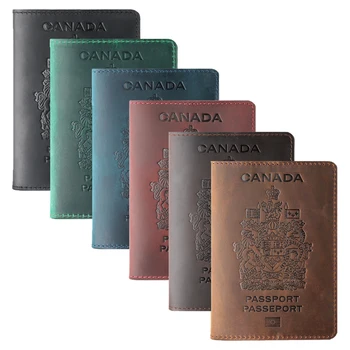 Натуральная Кожа, Канада, Обложка для паспорта, Протектор Для канадцев, Держатель кредитной карты, Чехол для паспорта, Унисекс, Дорожный Кошелек