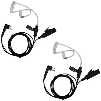 Наушники для портативных раций Motorola с микрофоном, 2-контактной акустической трубкой, гарнитурой и PPT для CP200 GP2000 XU1100 PRO1150 MU12 (2 упаковки)
