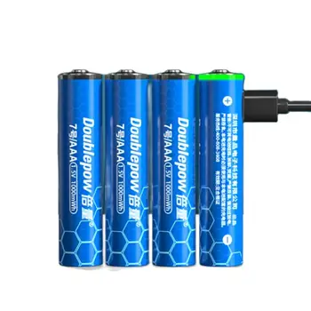 Новая 1,5 В 1000 МВтч AAA аккумуляторная батарея USB перезаряжаемая литиевая батарея быстрая зарядка через кабель Micro USB