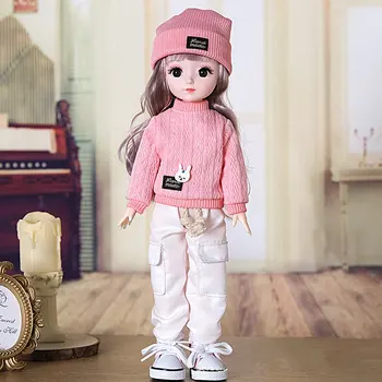 Новая 28 см кукла для мальчиков и девочек, полный комплект 1/6 с одеждой, костюм и шляпа, детские игрушки-одевалки 