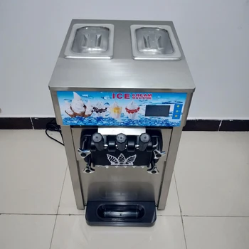 Новая высококачественная коммерческая настольная итальянская машина для приготовления мягкого мороженого, 1200 Вт, бесплатная доставка