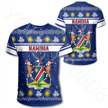 Новая летняя футболка в африканском этническом стиле с принтом Намибии, рождественская футболка, повседневная спортивная футболка в уличном стиле