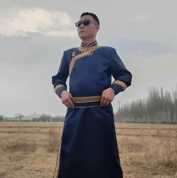 Новая одежда для монгольских танцев, халат для этнических меньшинств для мужчин
