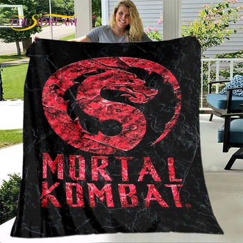Новое Одеяло Mortal Kombat с героями мультфильмов, Фланелевое одеяло, мягкое теплое одеяло для гостиной, спальни, кровати, Декор дивана, подарок