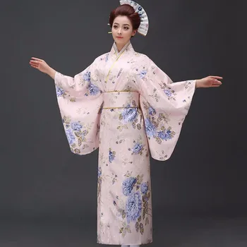 Новое Поступление Японских женщин, Оригинальное платье Юката, Традиционное Кимоно с Оби, танцевальные костюмы для выступлений, Один Размер