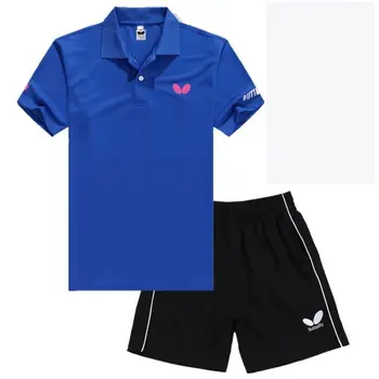 Новые наборы для настольного тенниса Мужчины Женщины, одежда для пинг-понга майки для настольного тенниса рубашки для настольного тенниса + шорты спортивные костюмы